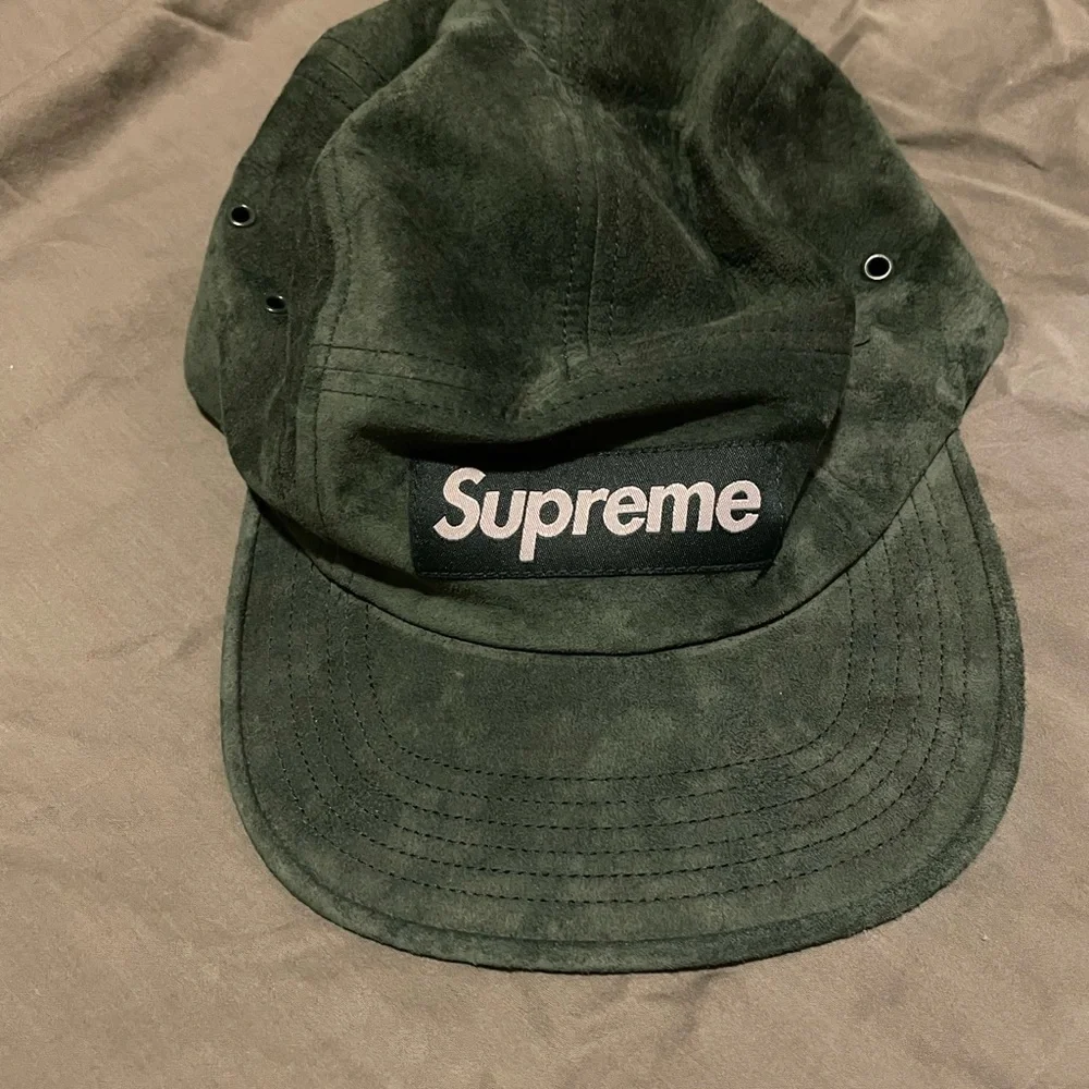 Supreme Suede Camp Cap (SS18) Dark Green (SOLD) - Picture 1 of 6